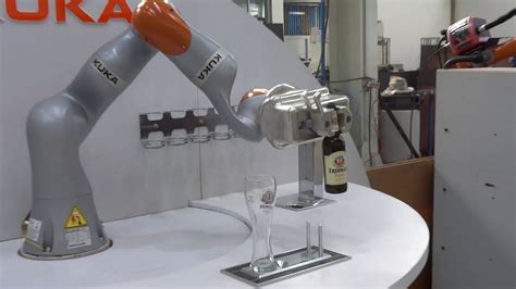 Robot Will Serve Your Beer Kuka Cobot Lbr Iiwa Youtube