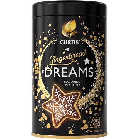 Чай черный Curtis Gingerbread Dreams 25 пирамидок имбирный пряник цедра ...