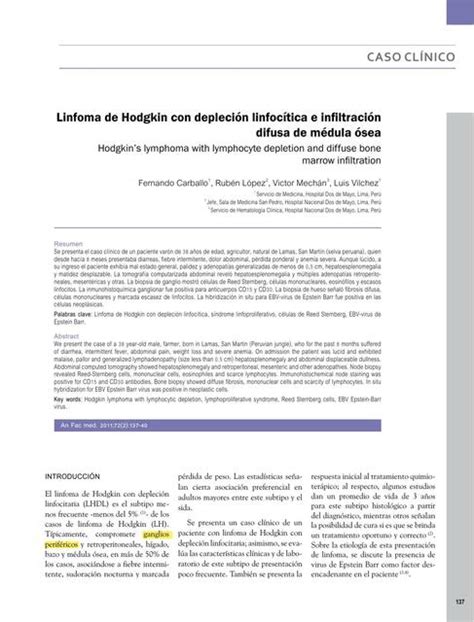 Caso clínico Linfoma de Hodgkin CARLOS DANIEL GALLO VELASCO uDocz