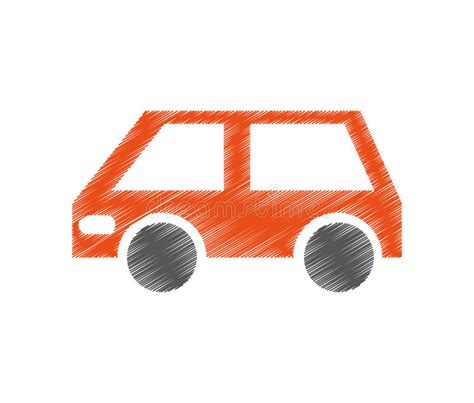 Icono Aislado Vehículo Auto Del Coche Stock de ilustración