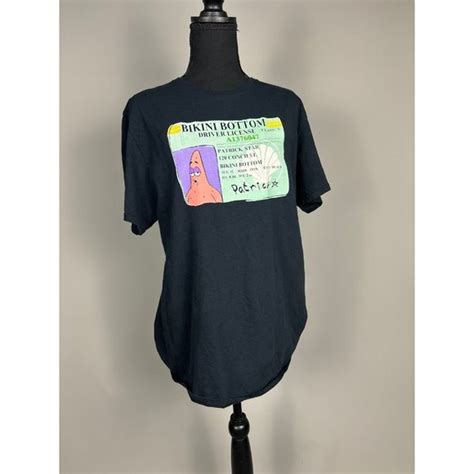 Nickelodeon Shirts Nickelodeon Spongebob Bikini Bottom Drivers License Patrick Star T Shirt