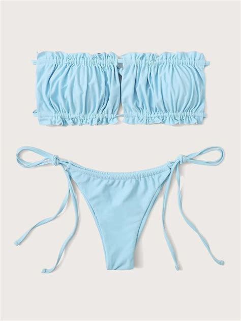 Frill Bikini Powder Blue