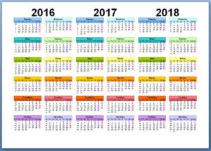 Календарь на 3 года для Word — 3mu.ru