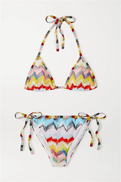 Missoni Mare Rete Crochet Knit Triangle Bikini