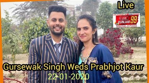 Live Wedding Bhog Shri Akhand Path Sahib Ji Gursewak Singh Weds