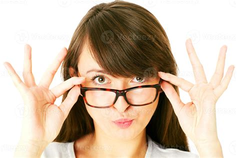 Smart Brunette Woman Stock Photo At Vecteezy