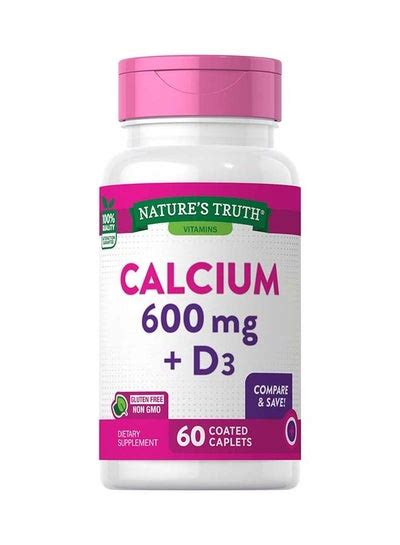 Calcium 600 Mg Plus Vitamin D3 60 Coated Caplets Price In Saudi Arabia Noon Saudi Arabia