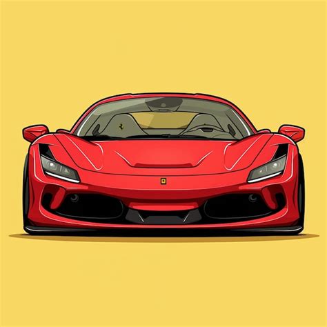 Ferrari cartoon graphic icon illustration | Premium AI-generated image