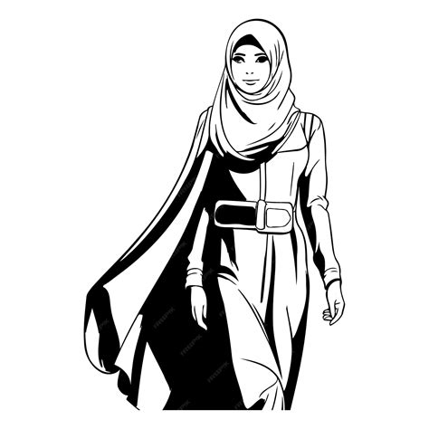 Premium Vector Arabic Woman Wearing Hijab Vector Illustration Muslim