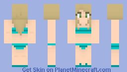 Bikini Girl Blue Minecraft Skin