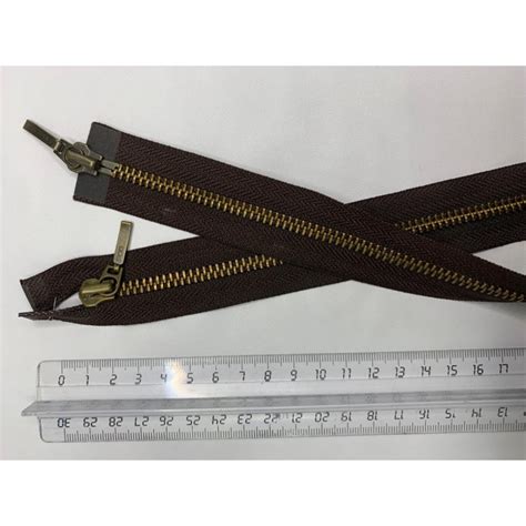 Коричневая металлическая молния YKK с двумя замками купить в интернет ...