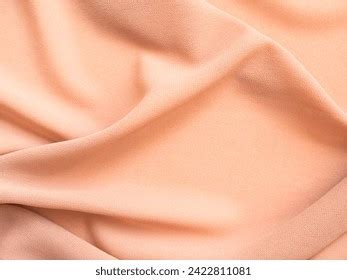 Silk Nude Background Texture Beige Fabric Stock Photo