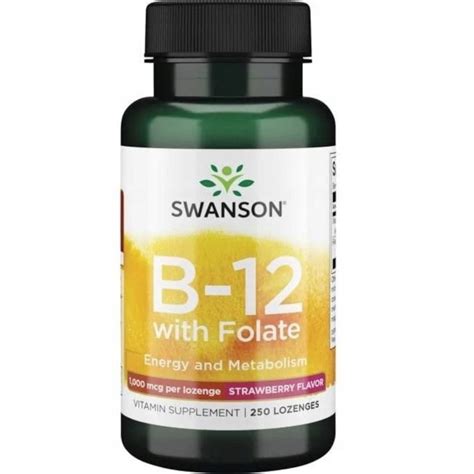 Supliment Alimentar Swanson Vitamina B12 1000mcg Capsuni 250 Tablete