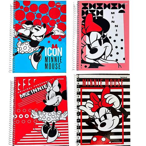 Caderno Espiral Capa Dura Mat Ria Fls Minnie Jandaia