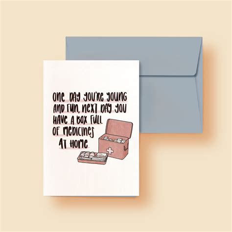 Printable Card One Day Youre Young And Fun Next Day Etsy