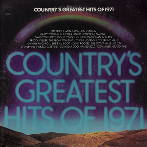 Countrys Greatest Hits Of 1971 Vinyl Lp Compilation R8065947