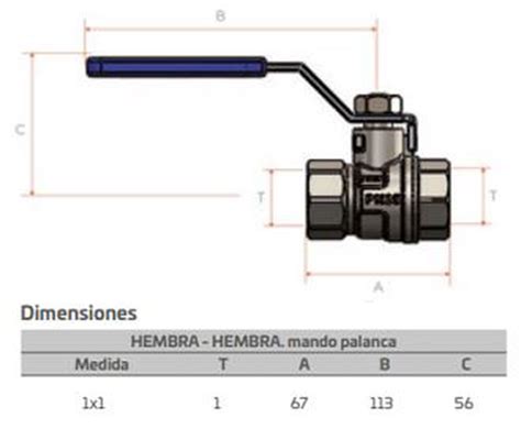 Valvula De Esfera Cabel Palanca H H C V Lvulas Y Conexiones De