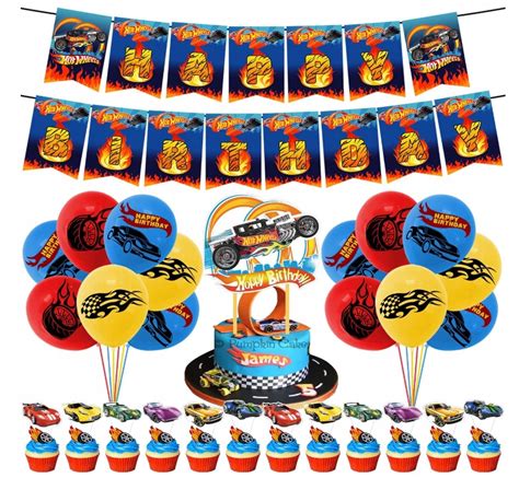 ZESTAW URODZINOWY DEKORACYJNY HOT WHEELS CHŁOPIEC oficjalne archiwum Allegro