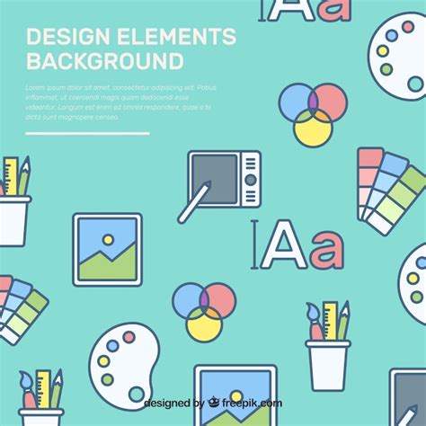 vector flat elements design background