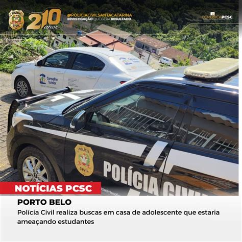 Pol Cia Civil De Porto Belo Realiza Buscas Em Resid Ncia Para Apurar