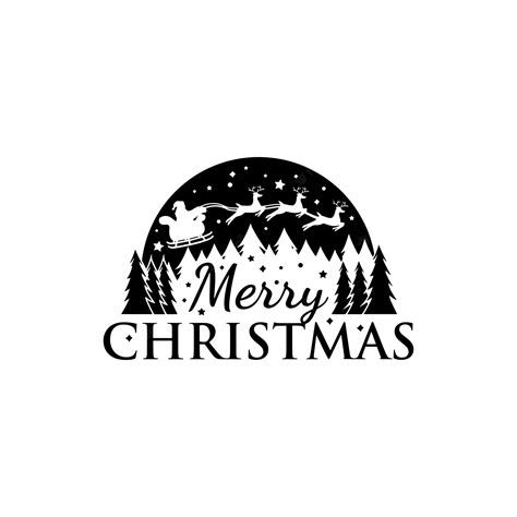 Premium Vector Black And White Merry Christmas Vector Editable