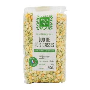 Grossiste Duo de pois cassés paquet 500g Grain de Frais Ct de 15 x 500