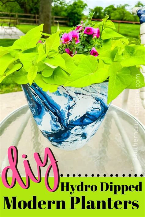 Easy Modern Planters Hydro Dipping Using Rust Oleum Spray Paint