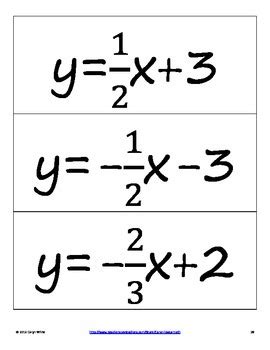 Graphing Linear Equations Activity-Interactive Bulletin Board ...