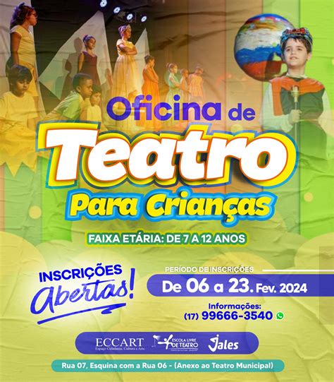 Ponto de Cultura Escola Livre de Teatro de Jales está inscrições