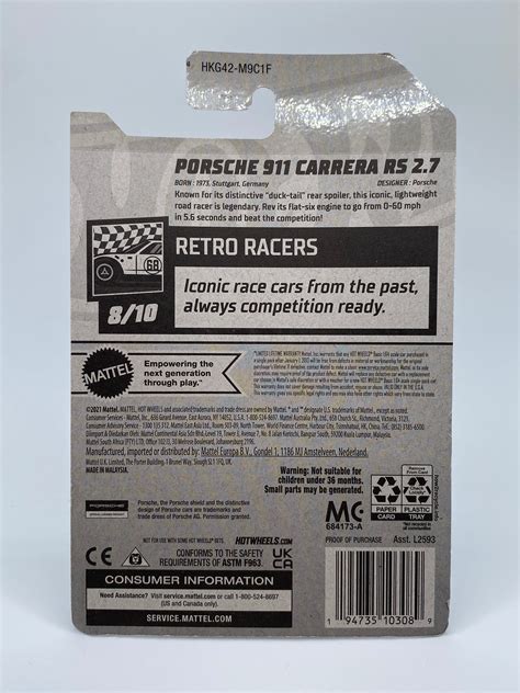 Hot Wheels Porsche 911 Carrera RS 2 7 Gift For Collectors Etsy