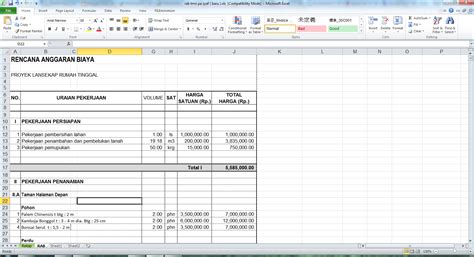 Contoh Rencana Anggaran Biaya Usaha Excel Imagesee