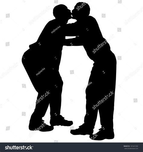 Vector Silhouettes Men Who Gay Stock Vector Royalty Free 181641350