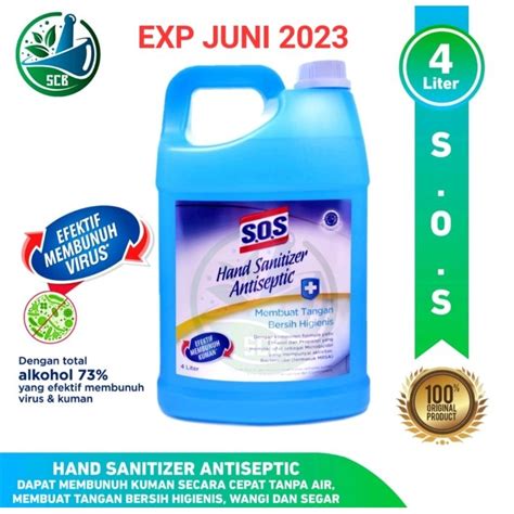 Jual Sos Hand Sanitizer Antiseptic Refill 4 Liter Shopee Indonesia