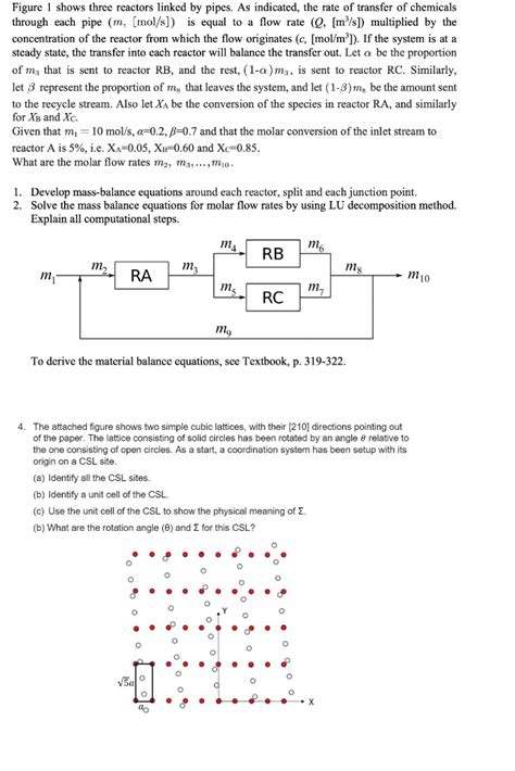 Solved Figure Shows Three Reactors Linked By Pipes As Chegg