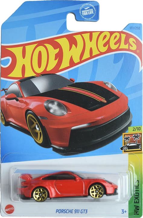 Hot Wheels Porsche GT Auto Spielzeugauto Rot Ausflug Einfarbig Getaway Solids