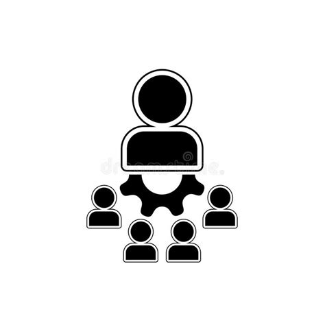 supervisor icon symbol  shadow stock vector illustration