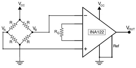 Load cell conditioning circuit based on instrumentation amplifier