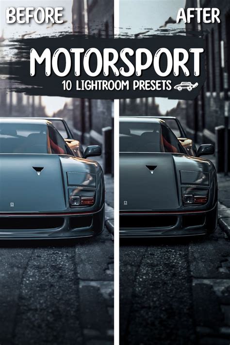 Motorsport Mobile Lightroom Presets Car Motorcycle Preset