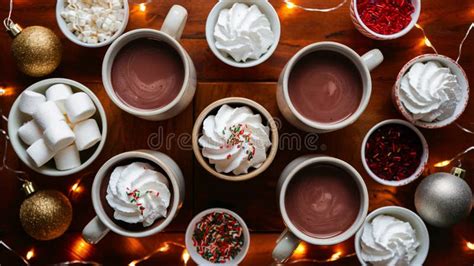 A Cozy Hot Chocolate Station For Winter Celebrations Stock Illustration Illustration Of