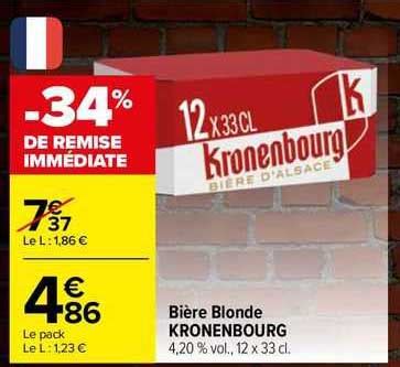 Promo Bi Re Blonde Kronenbourg Chez Carrefour Icatalogue Fr