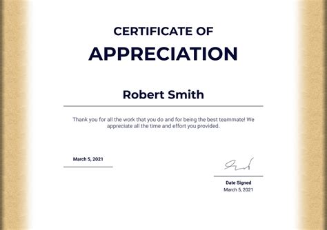 Certificate Of Appreciation Pdf Templates Jotform