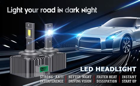 Sinoparcel D S D R Led Headlight Bulb K W High And Low Beam