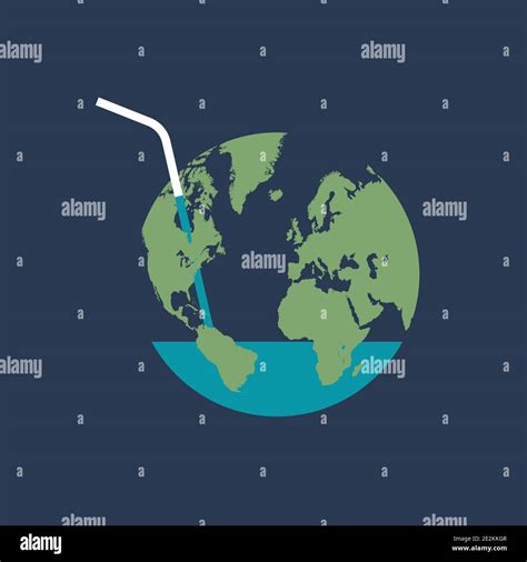 Global Water Crisis Eco Concept Vector Illustration Stock Vector