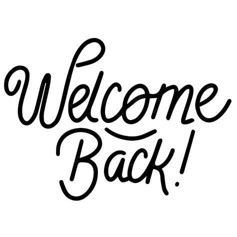Premium Vector Welcome Back Text Banner Handwriting Welcome Back