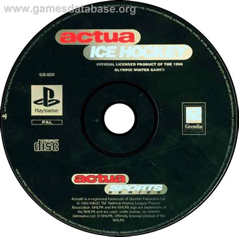 Actua Ice Hockey Sony Playstation Artwork Disc