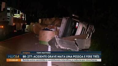 Meio Dia Paraná Londrina Acidente grave mata uma pessoa e deixa