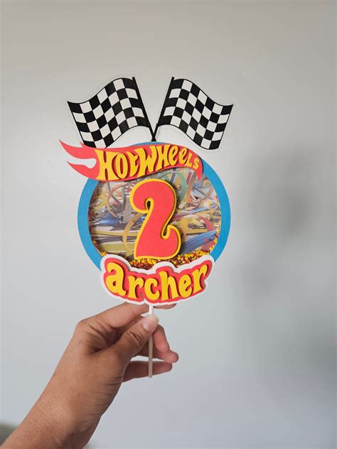 Hot Wheels Cake Topper Hot Wheels Shaker Hot Wheels Birthday Etsy