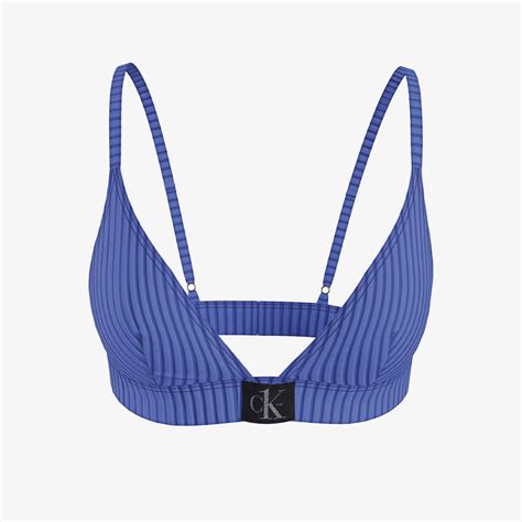 Calvin Klein Triangle F Xed Rp Kad N Mavi Bikini St Kadin Mayo Bikini Superstep