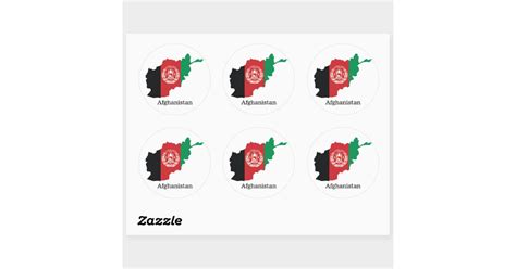 Flags And Countries Afghanistan Classic Round Sticker Zazzle