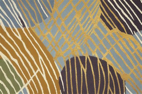 Premium Photo A Wallpaper With A Blue And Gold Pattern